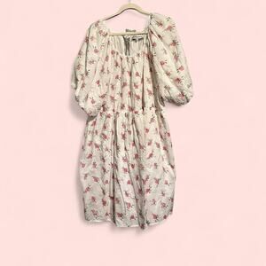 English Factory floral eyelet puff sleeve dress